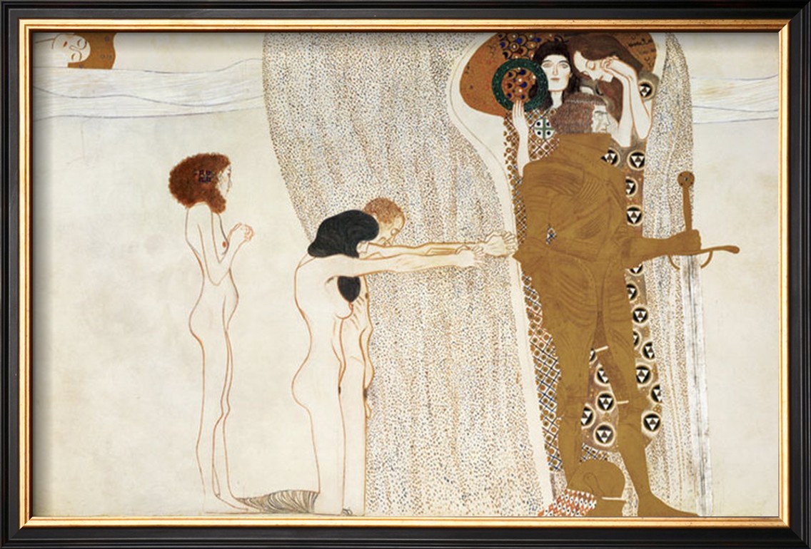 BEETHOVEN FRIEZE DESIRE FOR HAPPINESS, C.1902 - Gustav Klimt Paintings